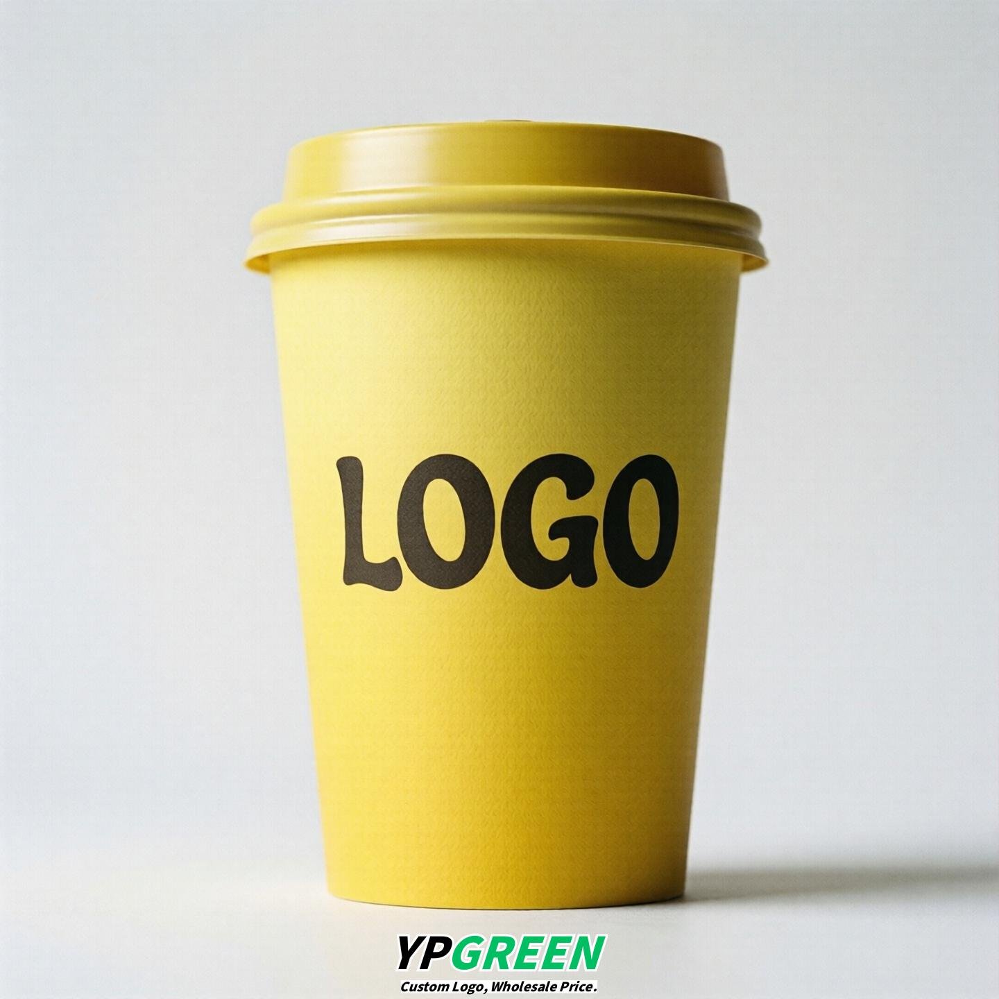 Lemon Yellow Gradient Paper Cups 8oz/10oz/12oz/16oz/20oz/22oz
