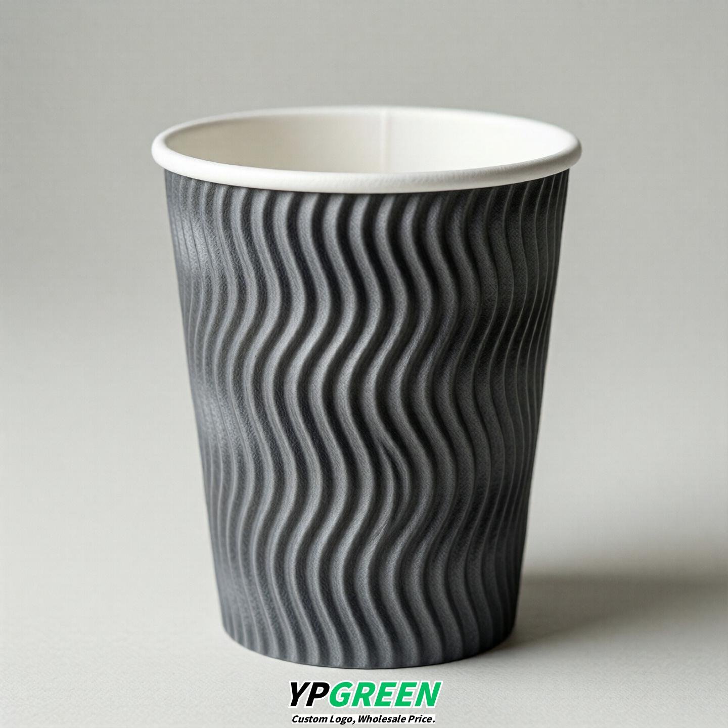 Light Slate Gray Embossed Paper Cups 10oz/12oz/16oz/20oz/22oz
