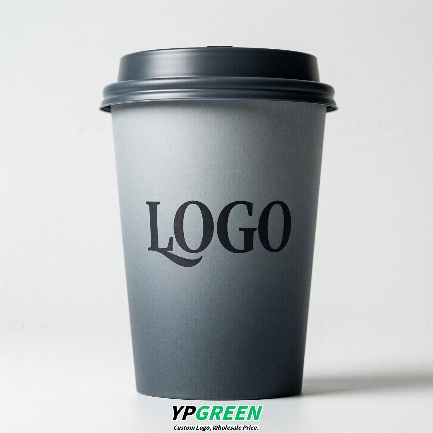 Light Slate Gray Gradient Paper Cups 8oz/10oz/12oz/16oz/20oz/22oz