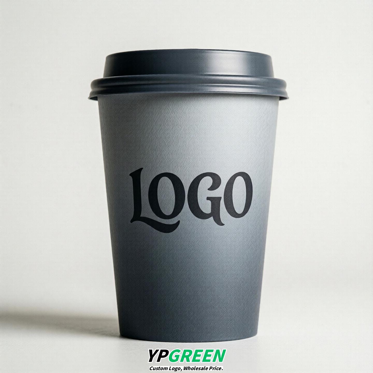 Light Slate Gray Gradient Paper Cups 8oz/10oz/12oz/16oz/20oz/22oz
