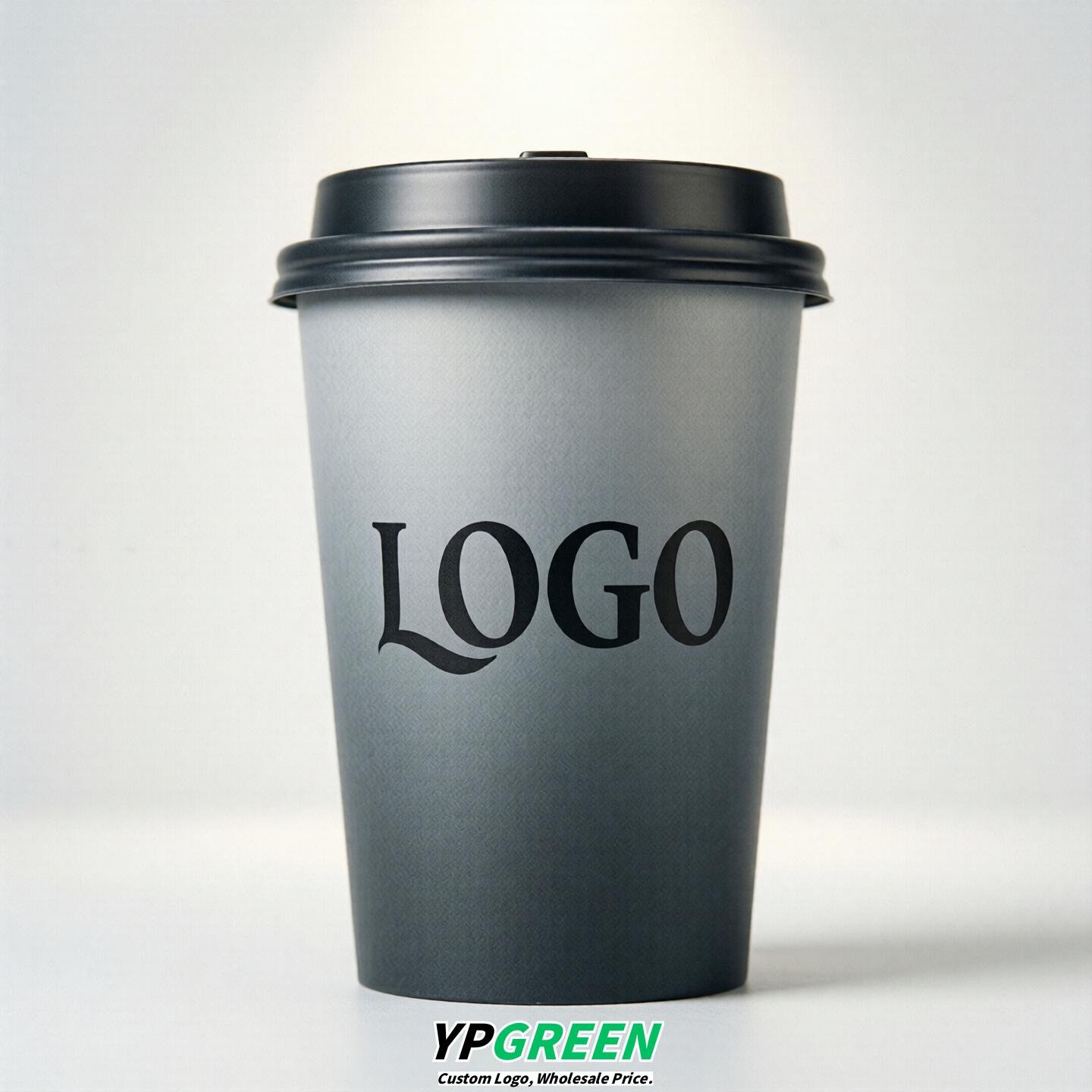Light Slate Gray Gradient Paper Cups 8oz/10oz/12oz/16oz/20oz/22oz