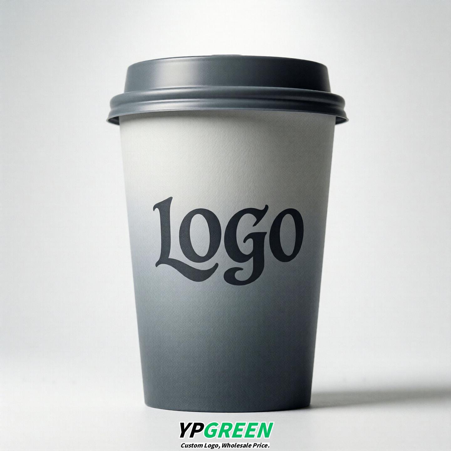 Light Slate Gray Gradient Paper Cups 8oz/10oz/12oz/16oz/20oz/22oz