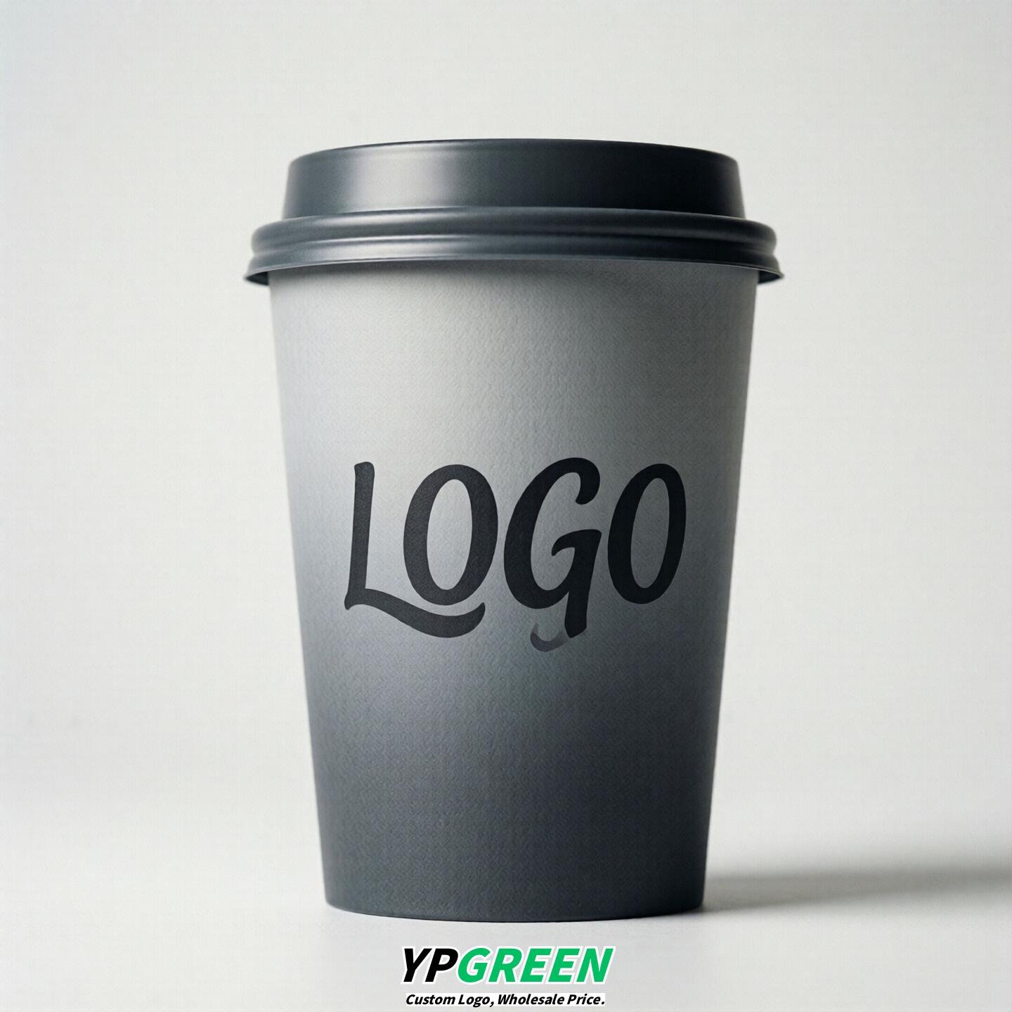 Light Slate Gray Gradient Paper Cups 8oz/10oz/12oz/16oz/20oz/22oz