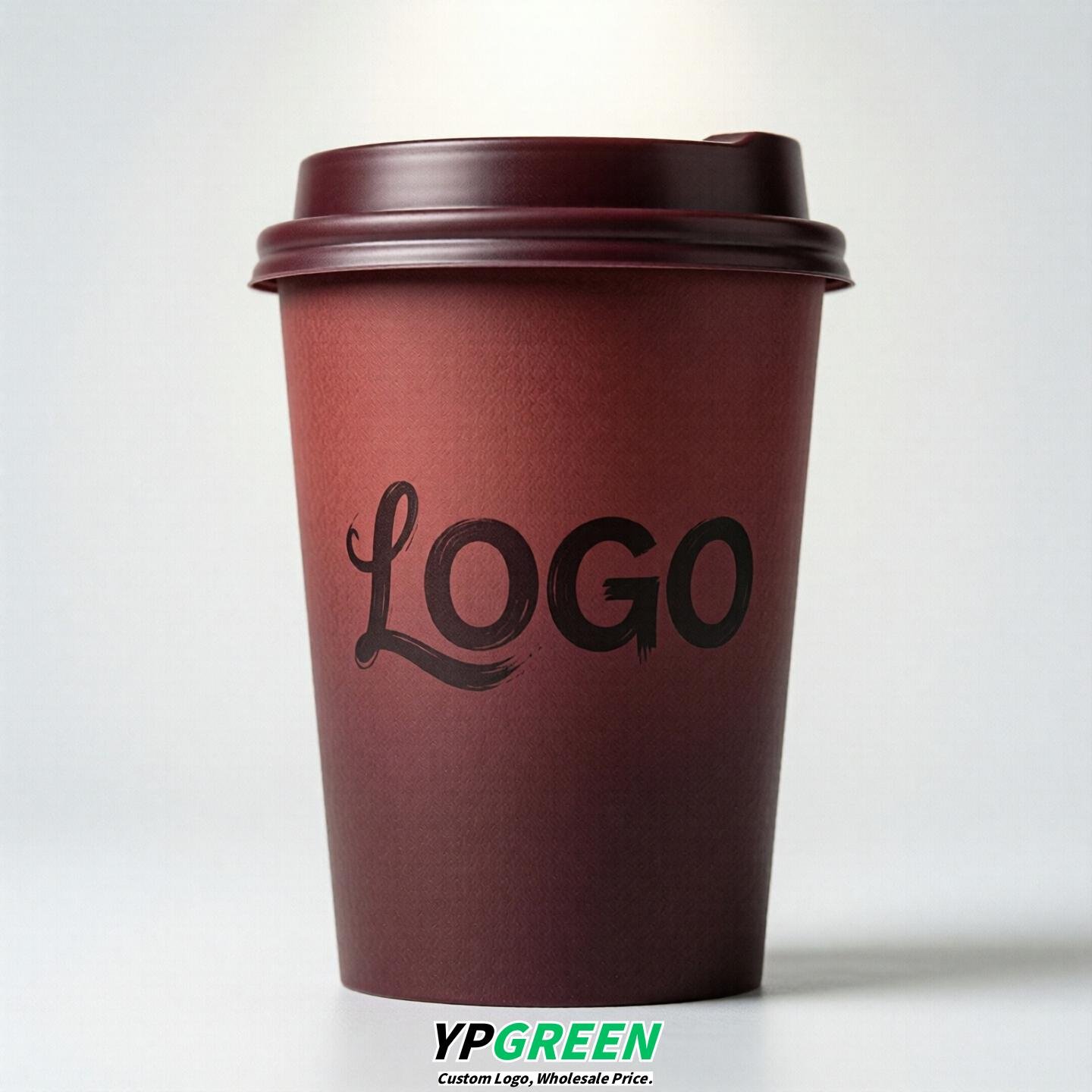 Maroon Gradient Paper Cups 8oz/10oz/12oz/16oz/20oz/22oz