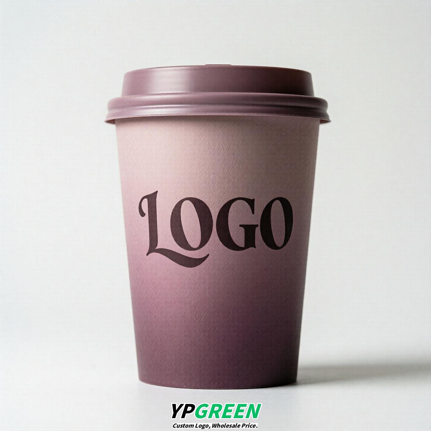 Mauve Gradient Paper Cups 8oz/10oz/12oz/16oz/20oz/22oz