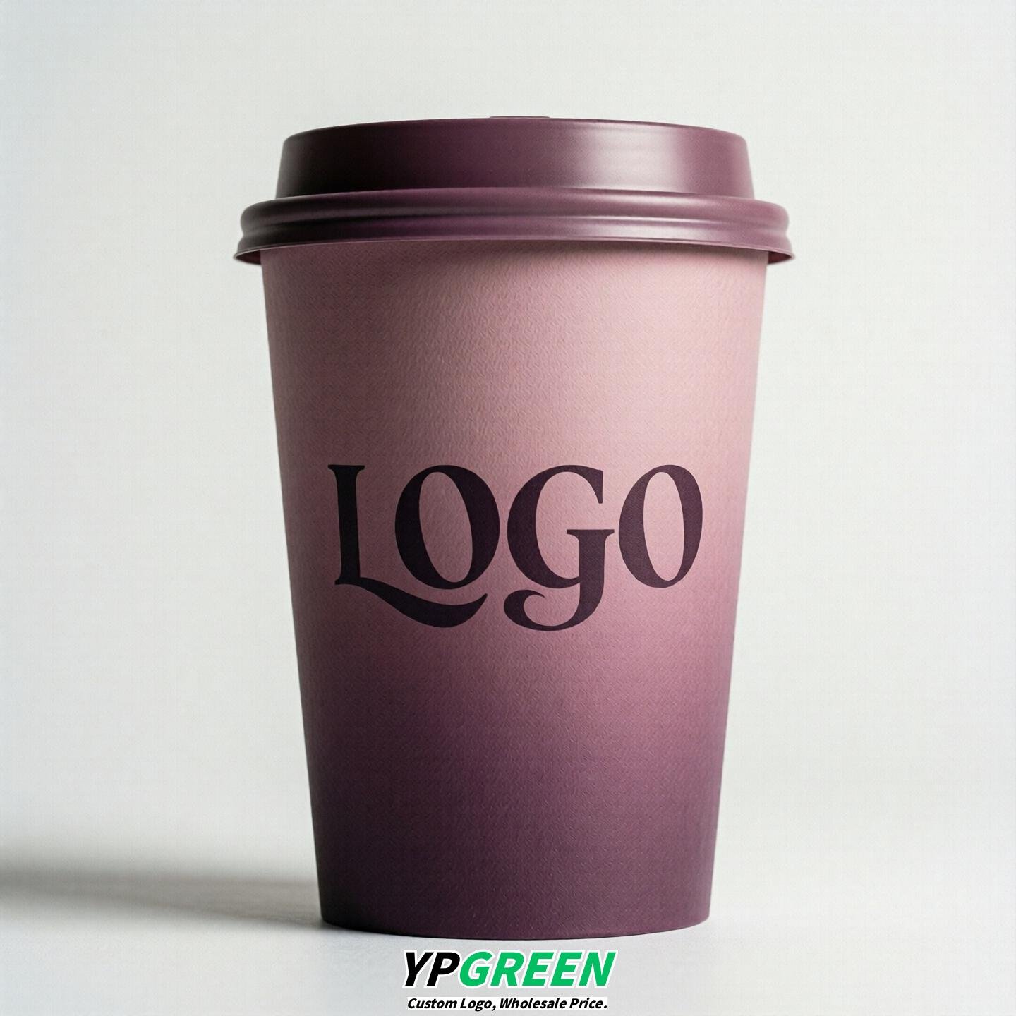 Mauve Gradient Paper Cups 8oz/10oz/12oz/16oz/20oz/22oz