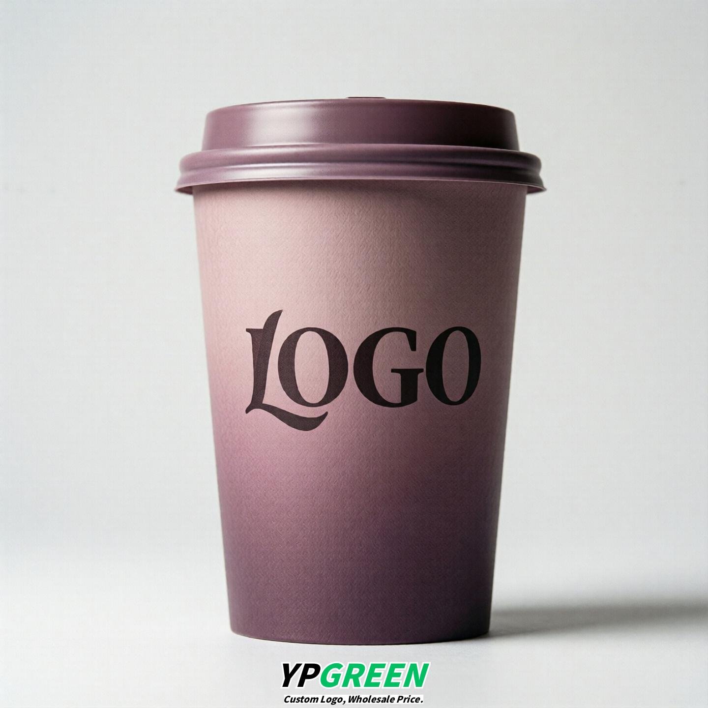 Mauve Gradient Paper Cups 8oz/10oz/12oz/16oz/20oz/22oz