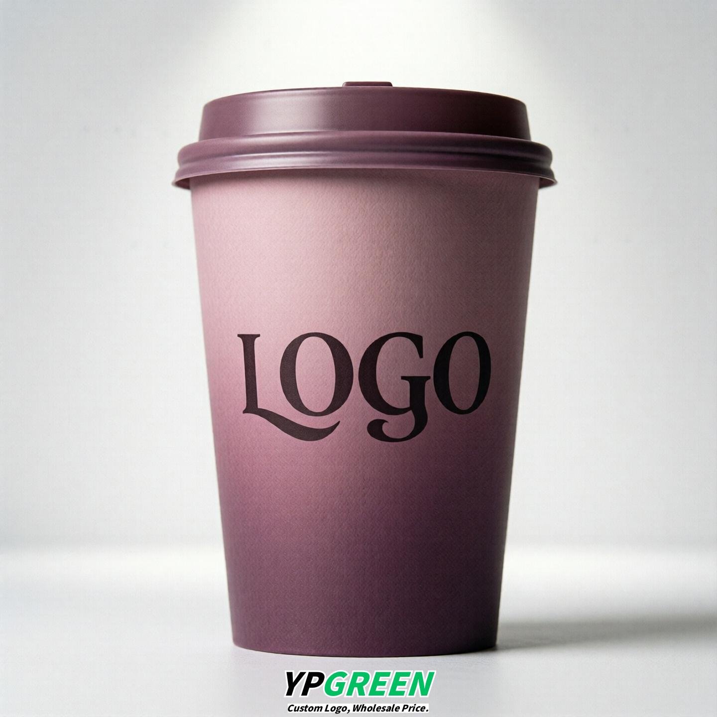 Mauve Gradient Paper Cups 8oz/10oz/12oz/16oz/20oz/22oz