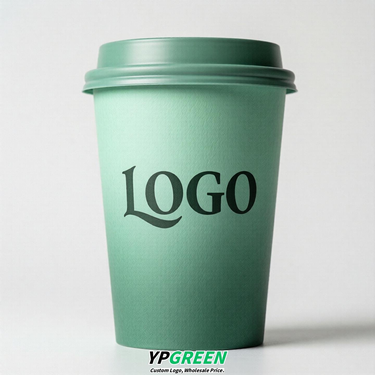 Mint Green Gradient Paper Cups 8oz/10oz/12oz/16oz/20oz/22oz