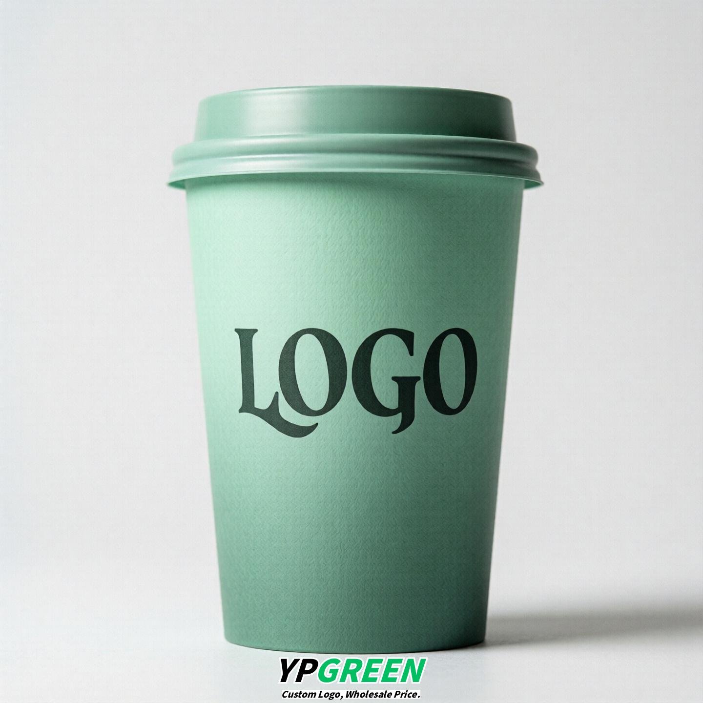 Mint Green Gradient Paper Cups 8oz/10oz/12oz/16oz/20oz/22oz