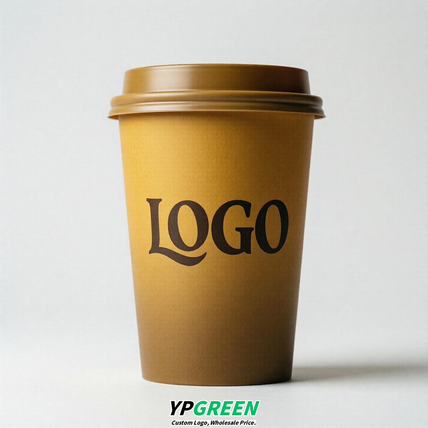 Mustard Gradient Paper Cups 8oz/10oz/12oz/16oz/20oz/22oz