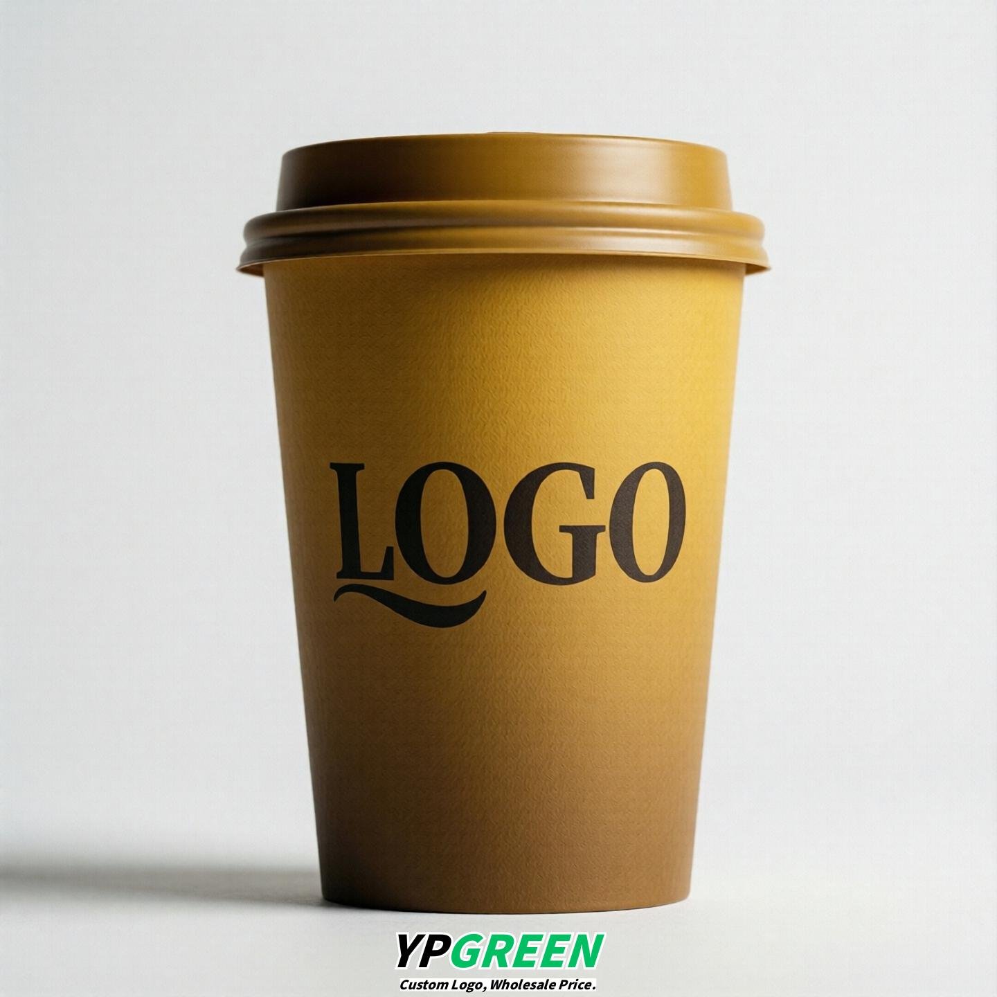 Mustard Gradient Paper Cups 8oz/10oz/12oz/16oz/20oz/22oz
