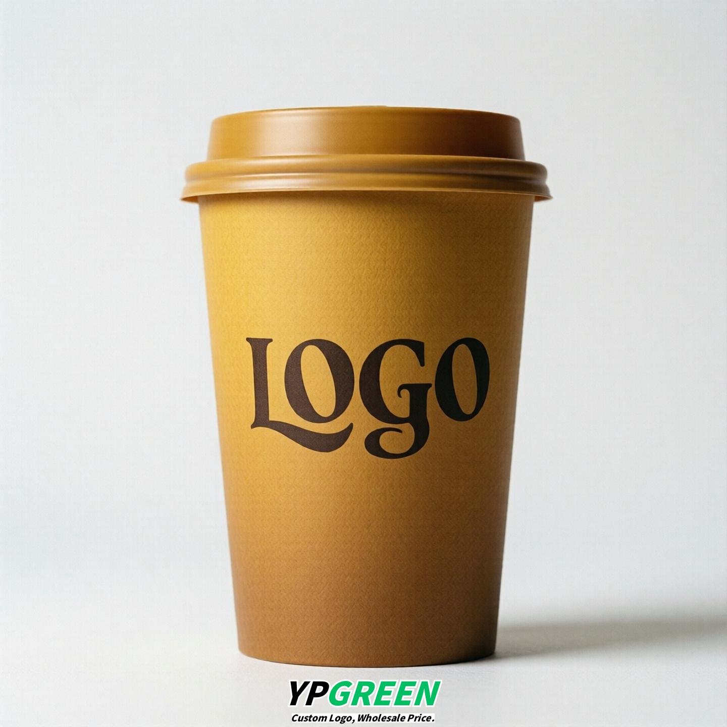 Mustard Gradient Paper Cups 8oz/10oz/12oz/16oz/20oz/22oz