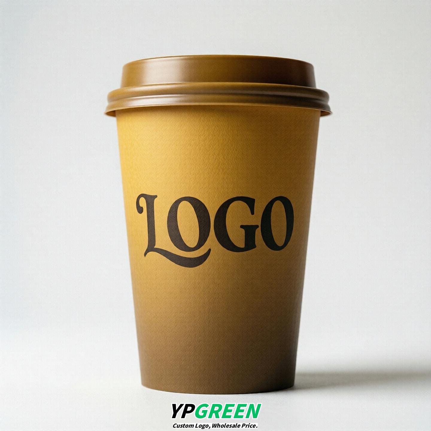 Mustard Gradient Paper Cups 8oz/10oz/12oz/16oz/20oz/22oz