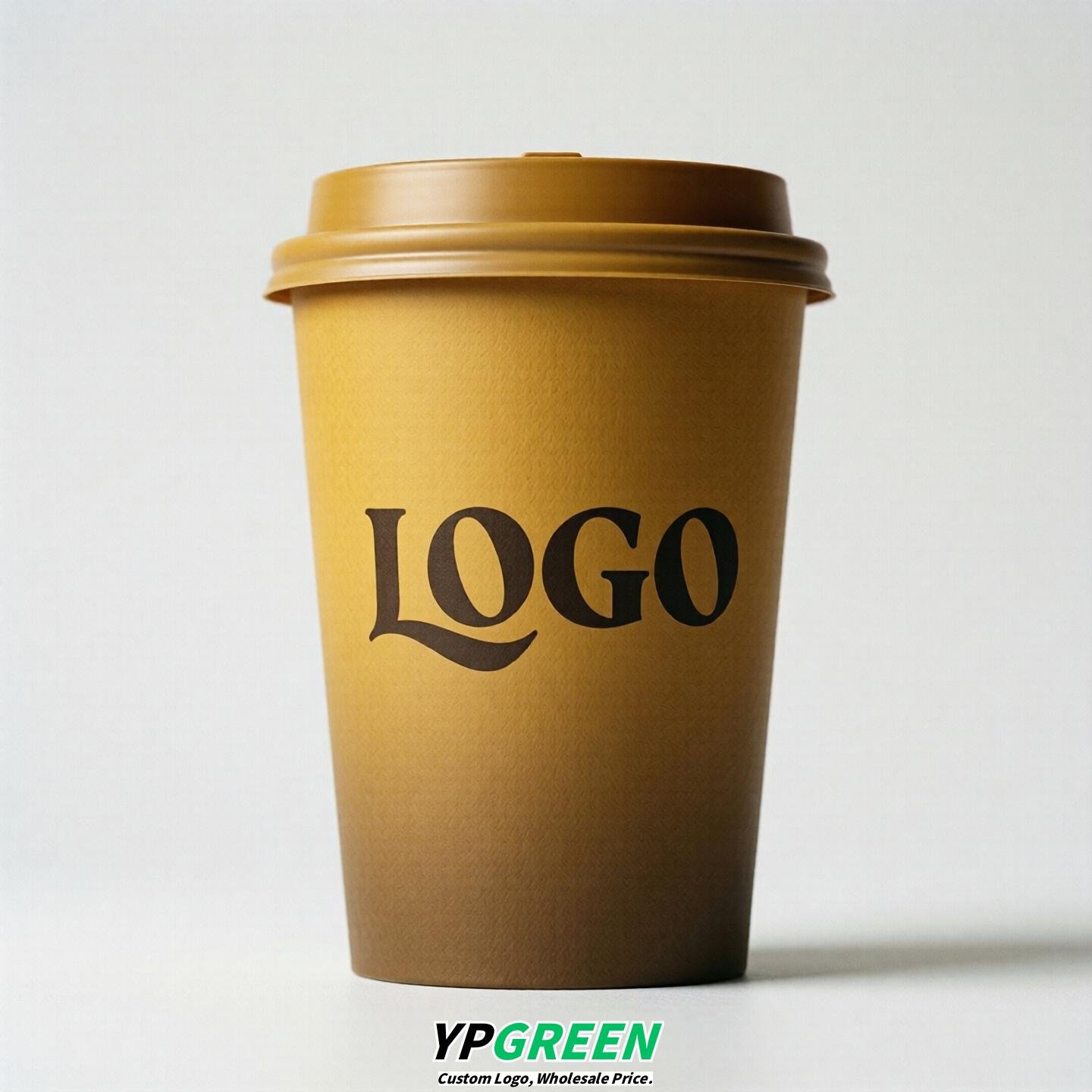 Mustard Gradient Paper Cups 8oz/10oz/12oz/16oz/20oz/22oz