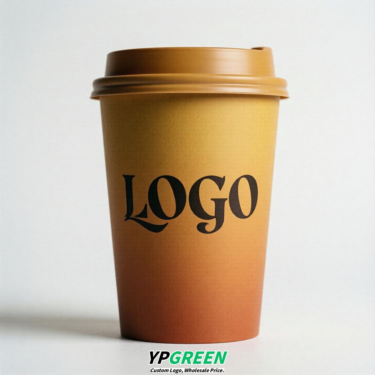 Ochre Gradient Paper Cups 8oz/10oz/12oz/16oz/20oz/22oz