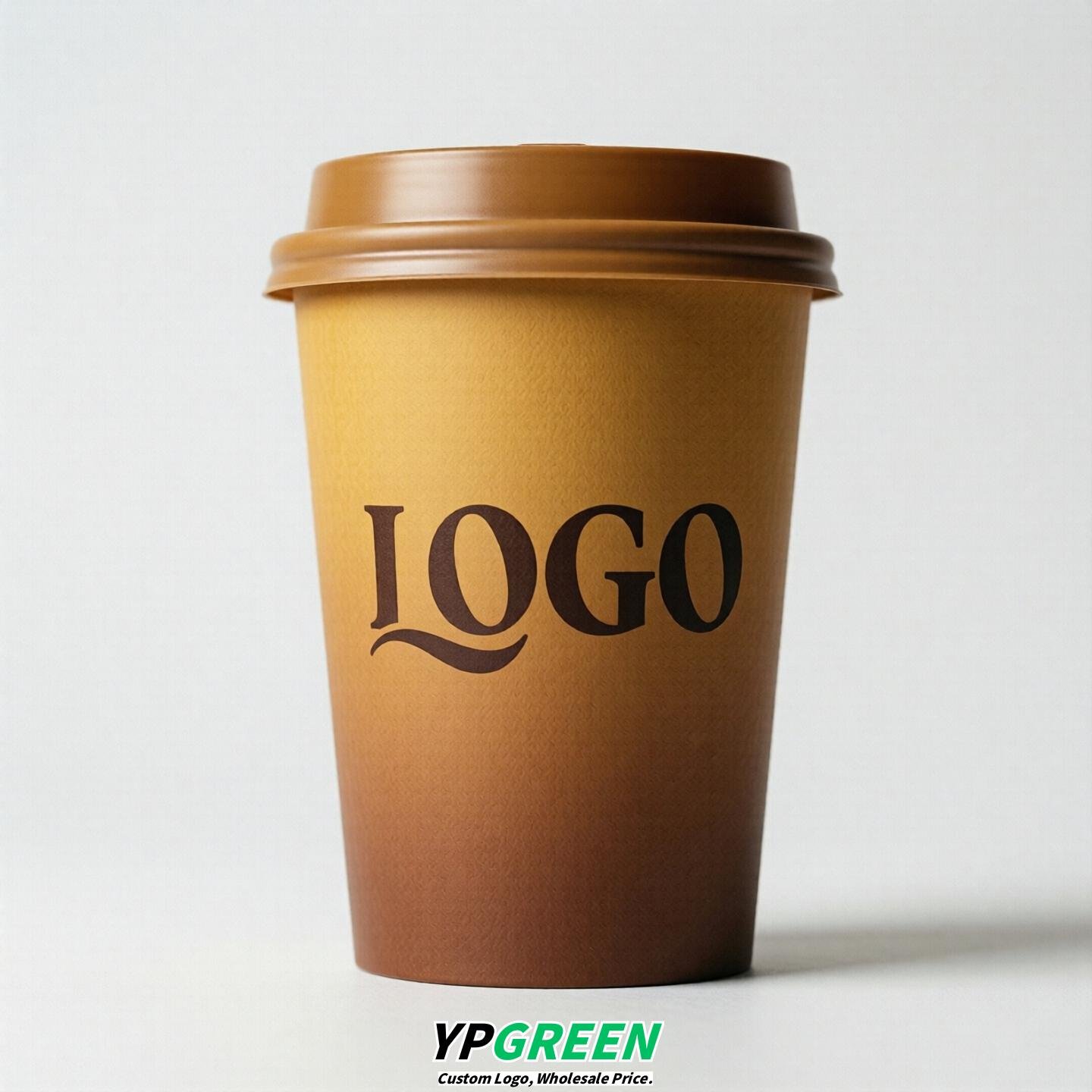 Ochre Gradient Paper Cups 8oz/10oz/12oz/16oz/20oz/22oz