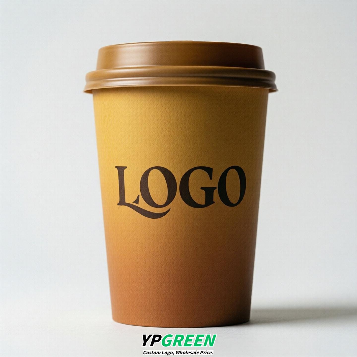 Ochre Gradient Paper Cups 8oz/10oz/12oz/16oz/20oz/22oz