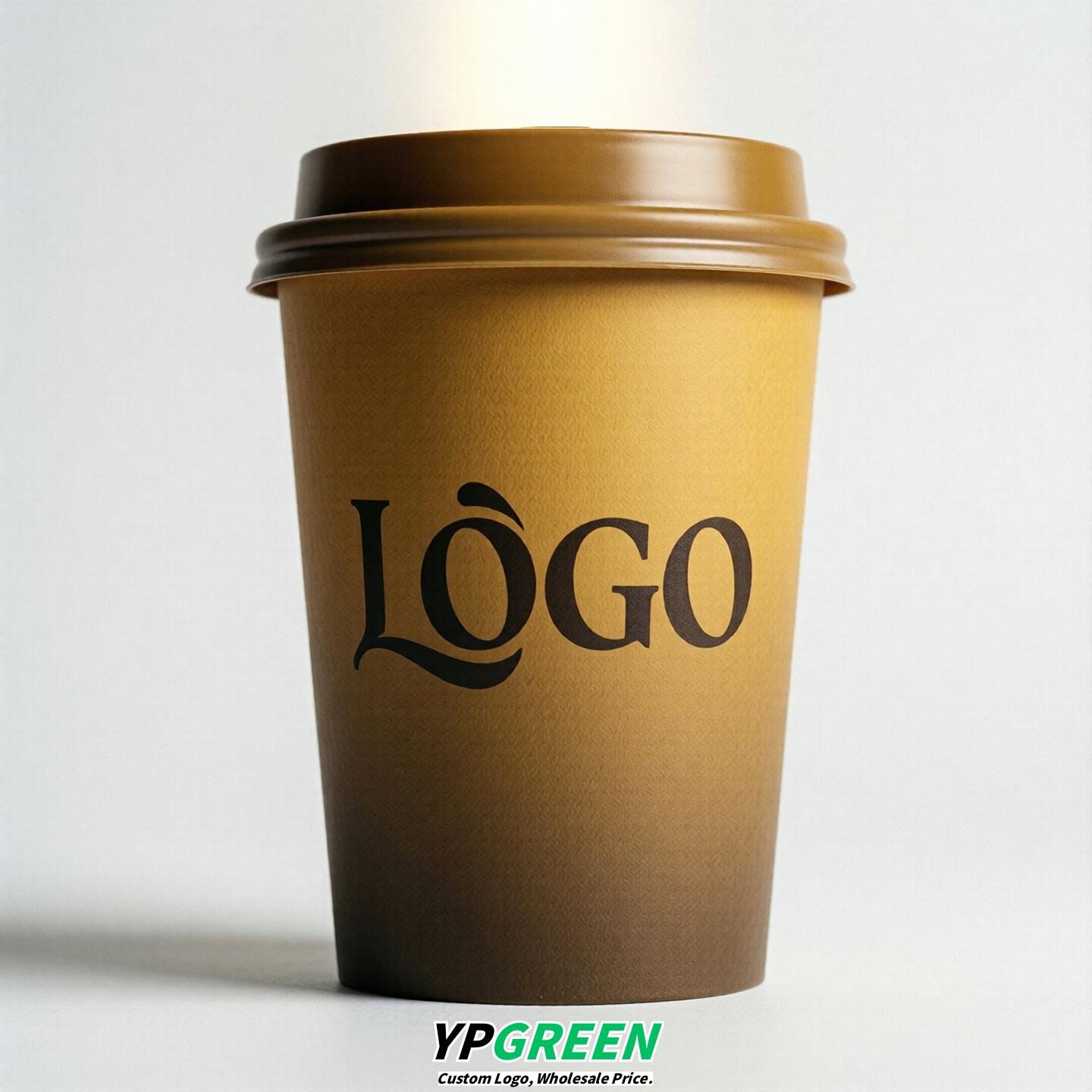 Ochre Gradient Paper Cups 8oz/10oz/12oz/16oz/20oz/22oz