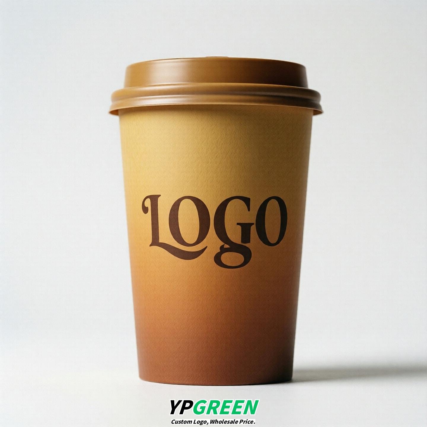Ochre Gradient Paper Cups 8oz/10oz/12oz/16oz/20oz/22oz