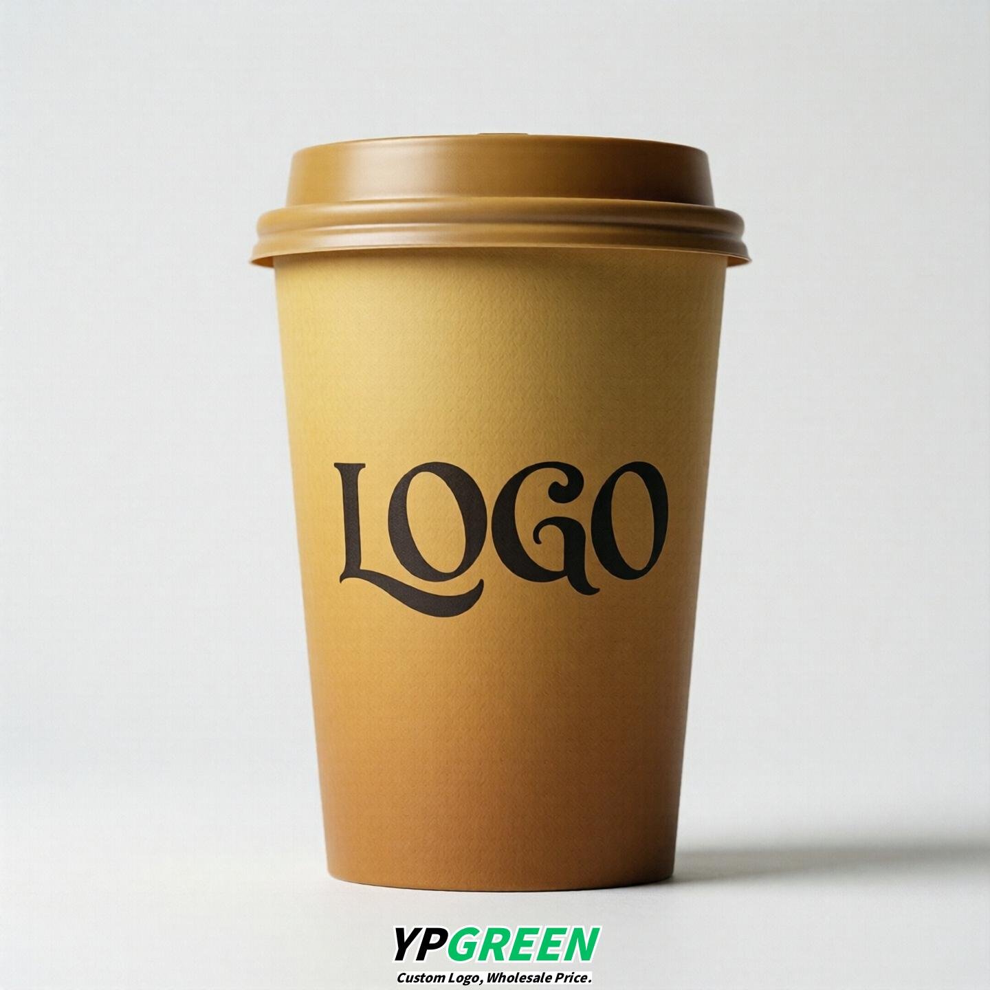 Ochre Gradient Paper Cups 8oz/10oz/12oz/16oz/20oz/22oz
