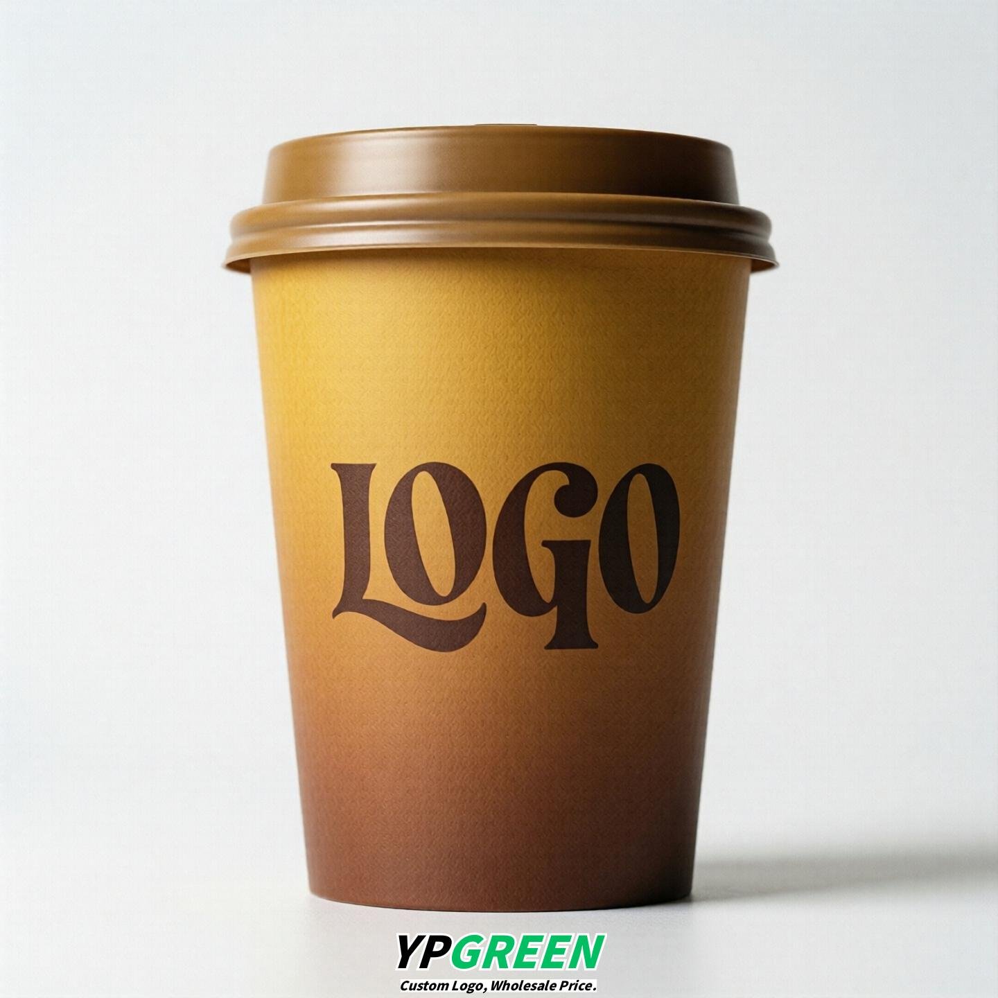 Ochre Gradient Paper Cups 8oz/10oz/12oz/16oz/20oz/22oz