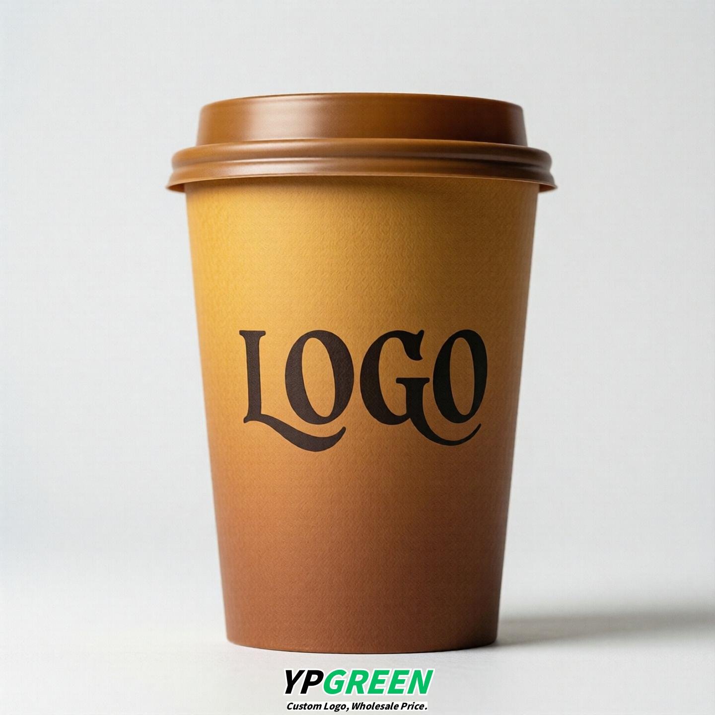 Ochre Gradient Paper Cups 8oz/10oz/12oz/16oz/20oz/22oz