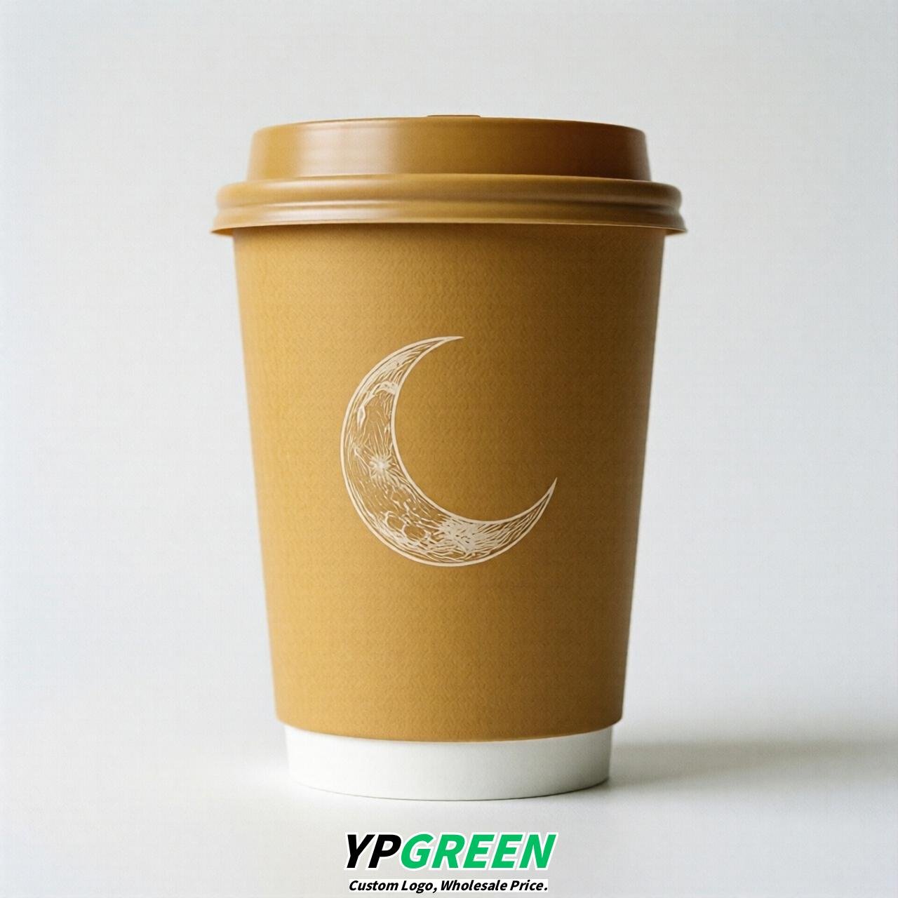 Ochre Moon Paper Cups with Lids 8-24oz Ochre Moon Paper Cups with Lids 8-24oz
