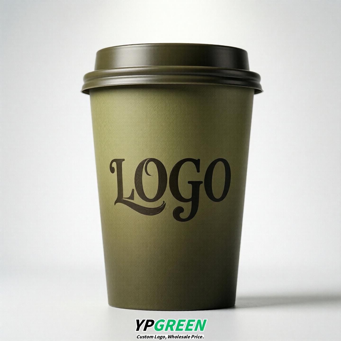 Olive Gradient Paper Cups 8oz/10oz/12oz/16oz/20oz/22oz