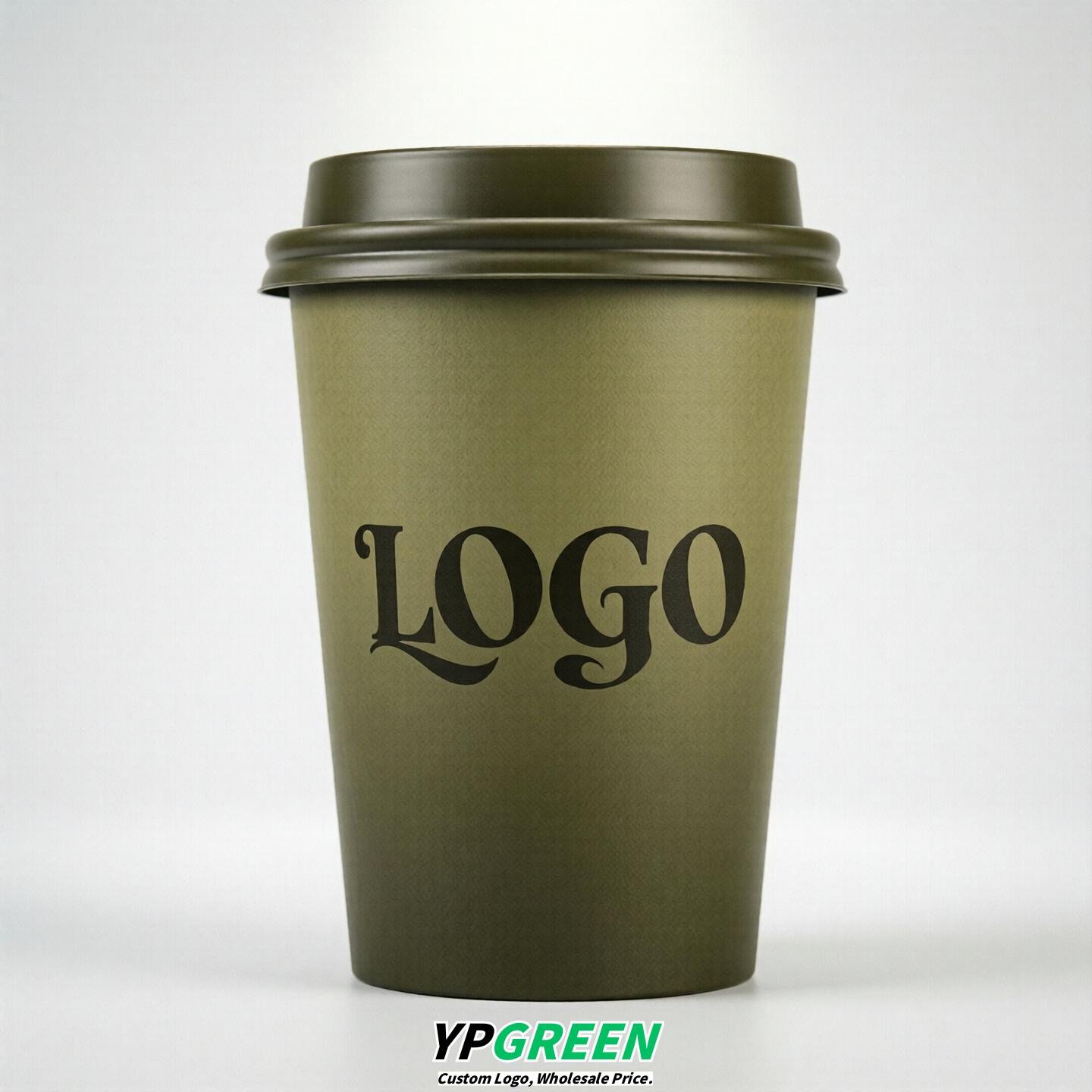 Olive Gradient Paper Cups 8oz/10oz/12oz/16oz/20oz/22oz