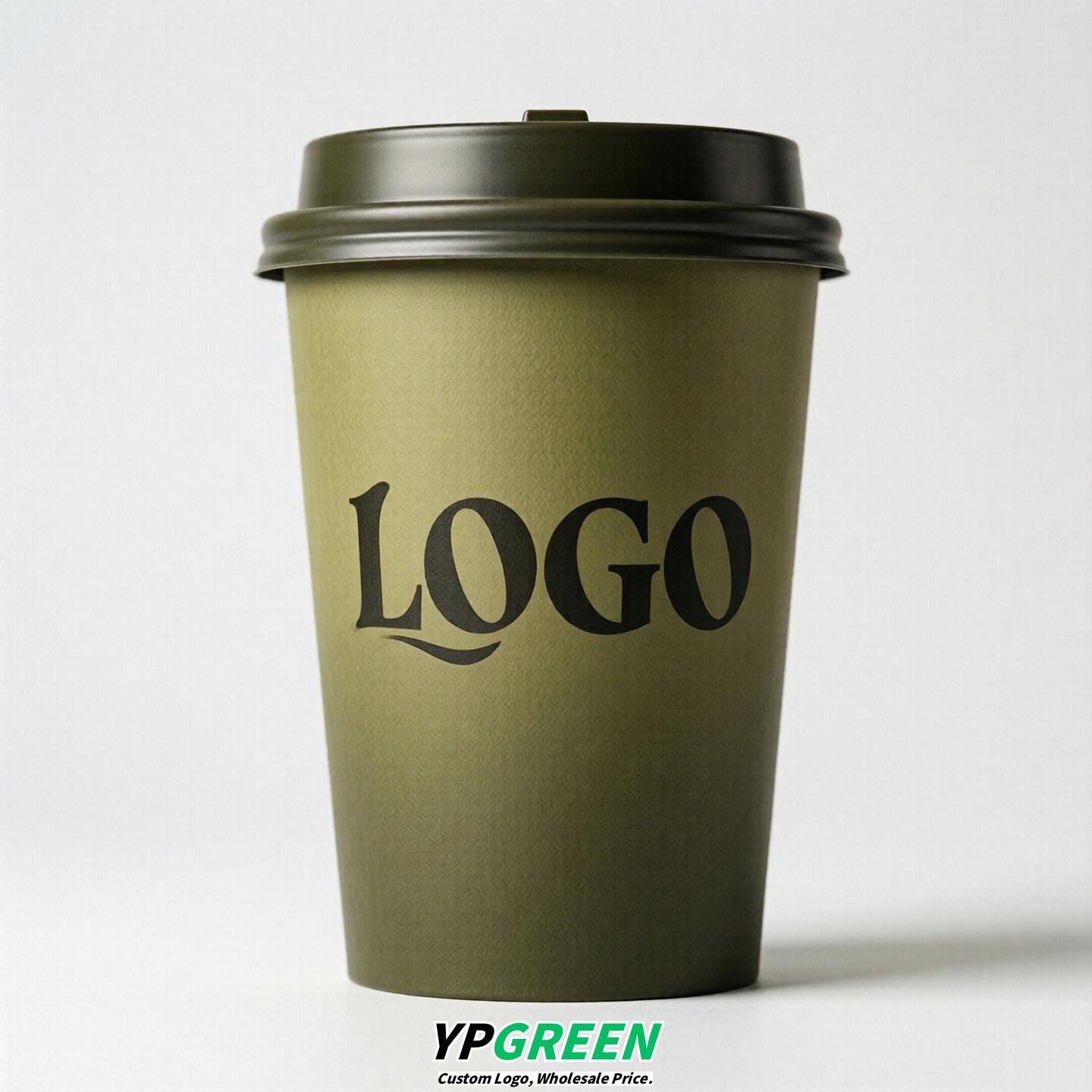 Olive Gradient Paper Cups 8oz/10oz/12oz/16oz/20oz/22oz