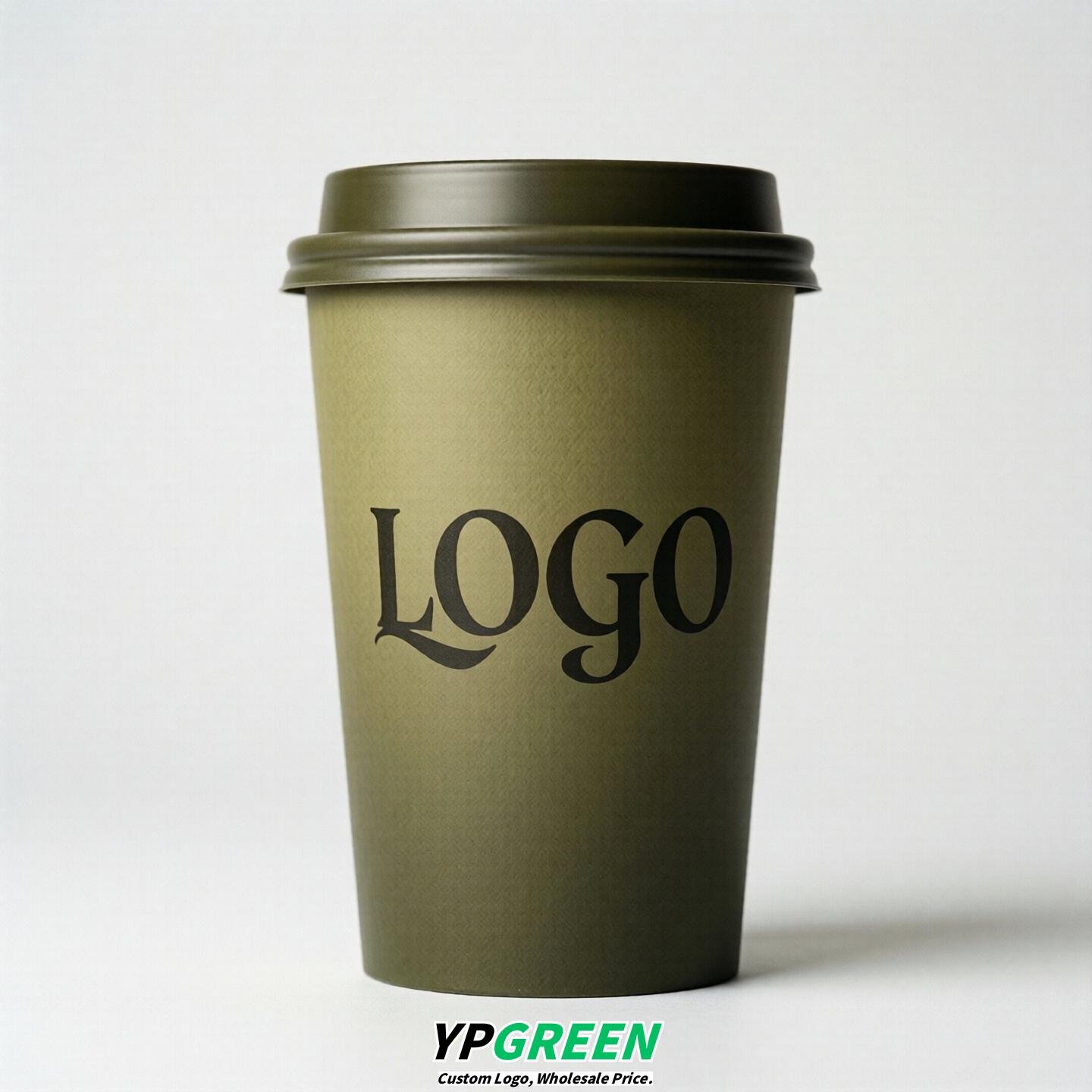 Olive Gradient Paper Cups 8oz/10oz/12oz/16oz/20oz/22oz