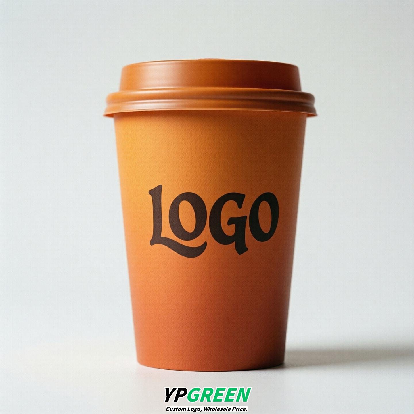 Orange Gradient Paper Cups 8oz/10oz/12oz/16oz/20oz/22oz