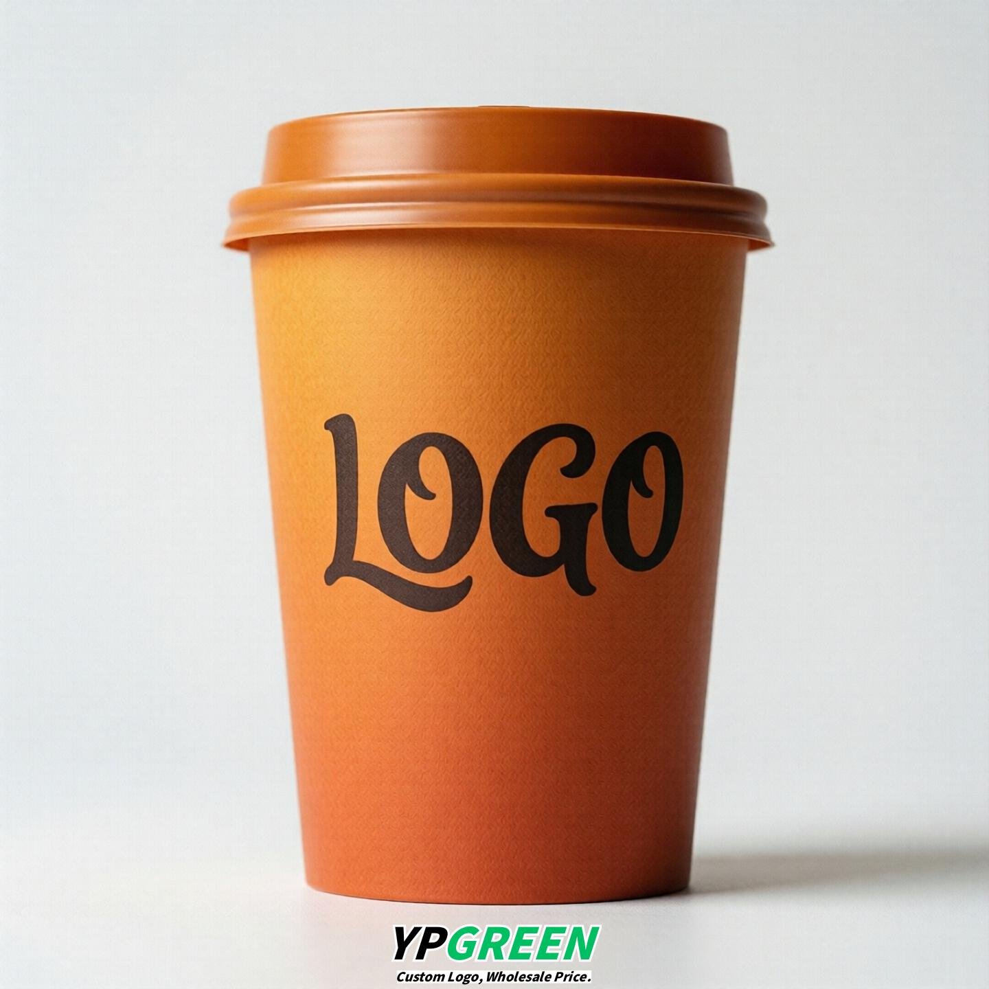 Orange Gradient Paper Cups 8oz/10oz/12oz/16oz/20oz/22oz