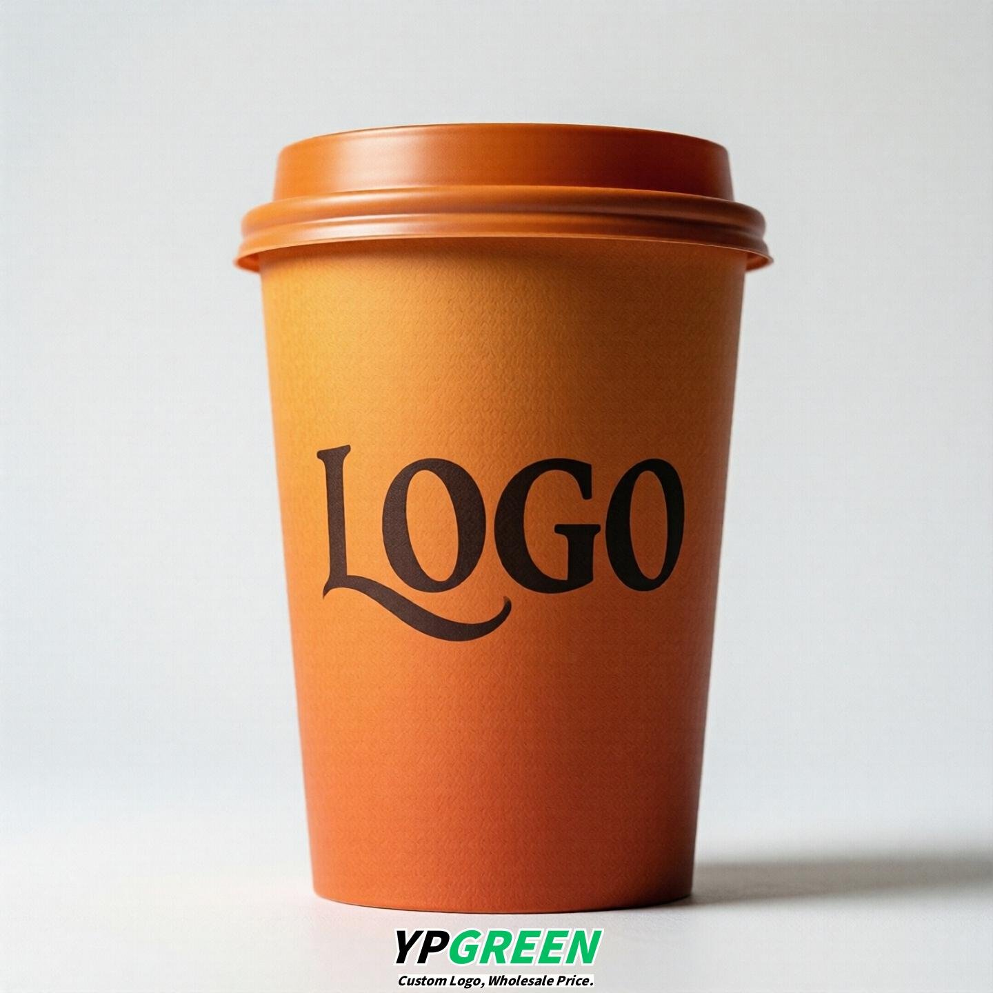 Orange Gradient Paper Cups 8oz/10oz/12oz/16oz/20oz/22oz