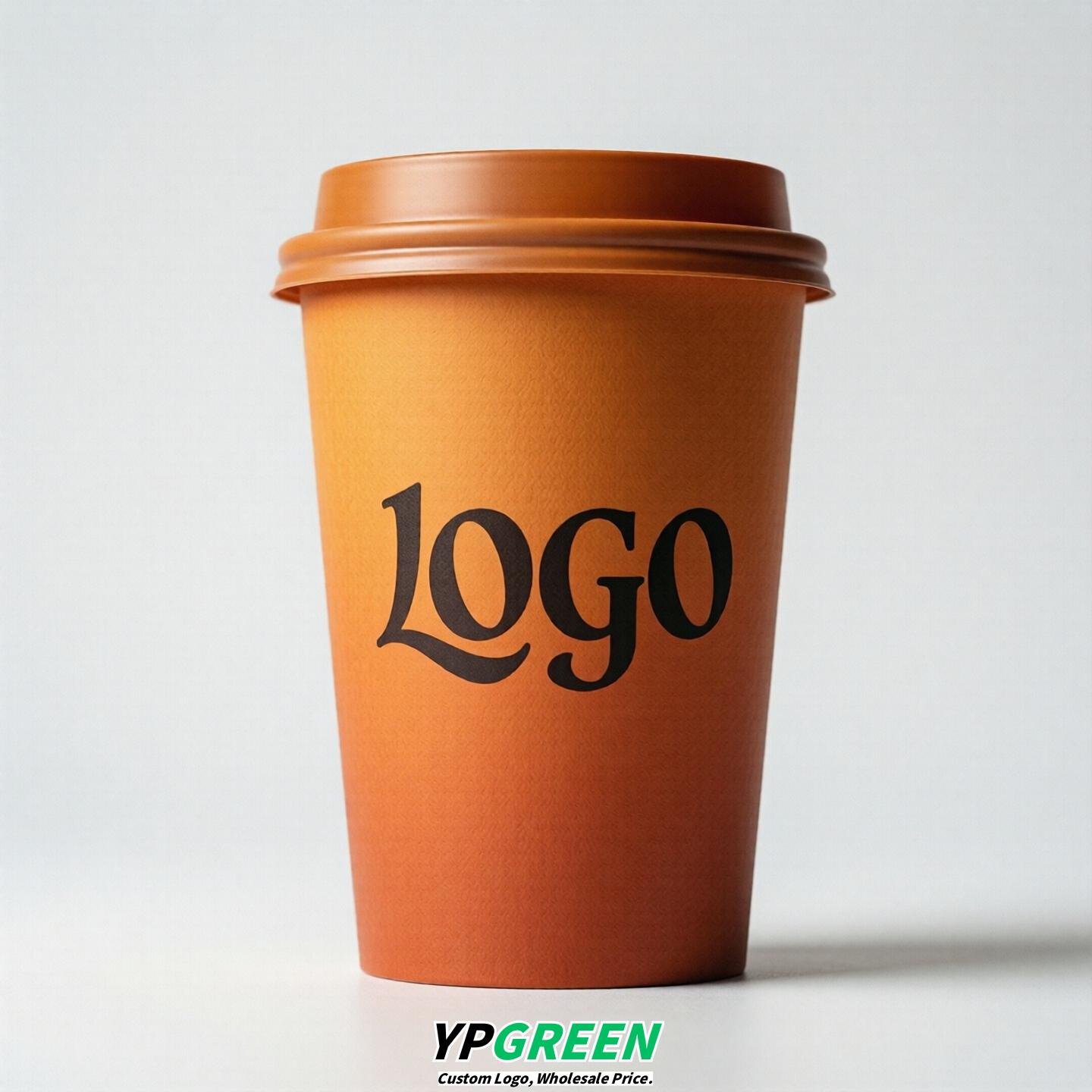 Orange Gradient Paper Cups 8oz/10oz/12oz/16oz/20oz/22oz
