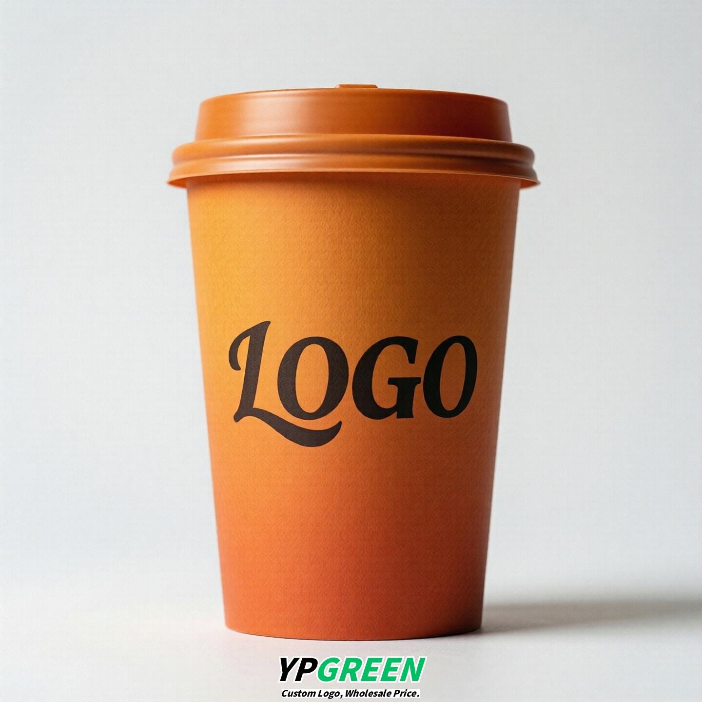 Orange Gradient Paper Cups 8oz/10oz/12oz/16oz/20oz/22oz