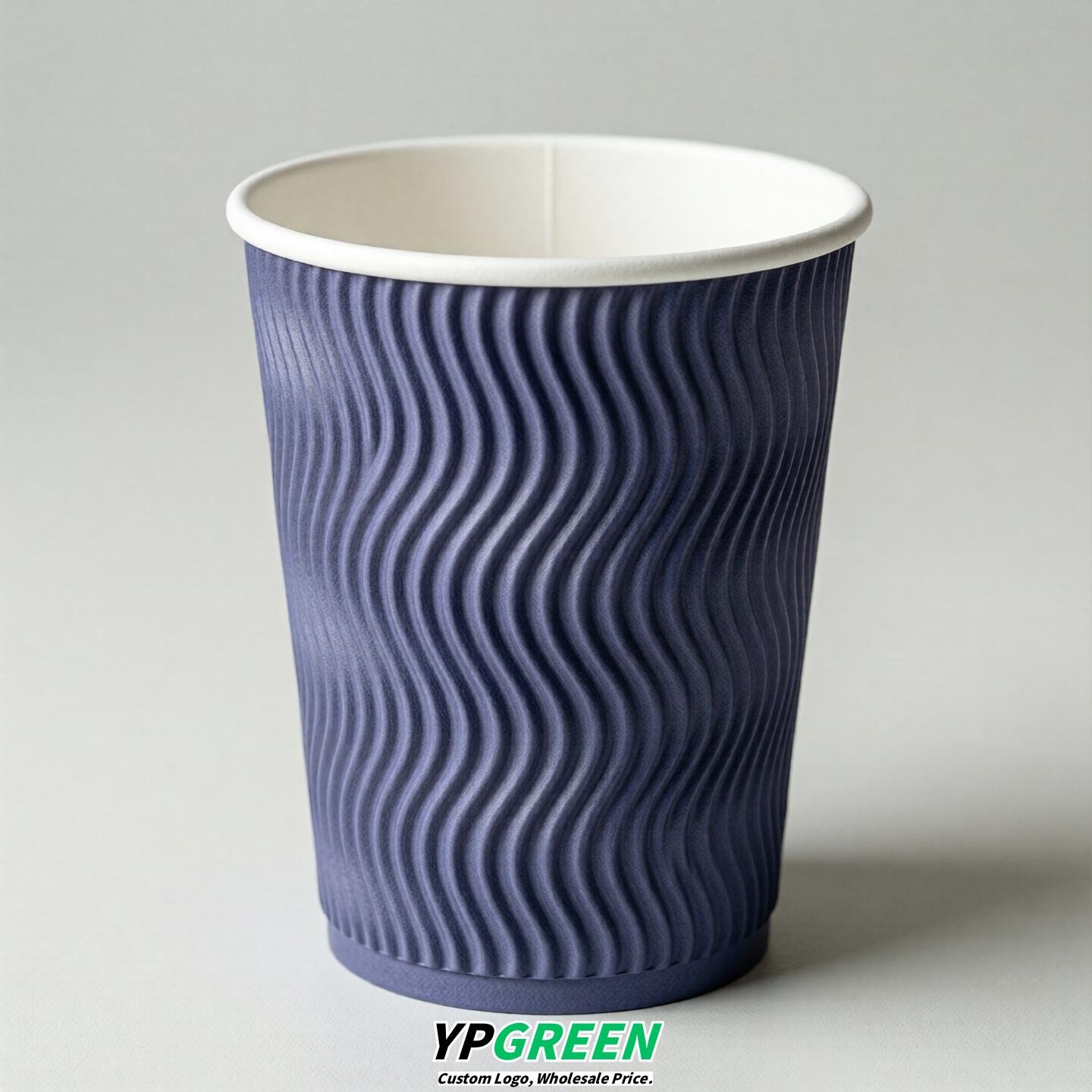 Periwinkle Embossed Paper Cups 10oz/12oz/16oz/20oz/22oz