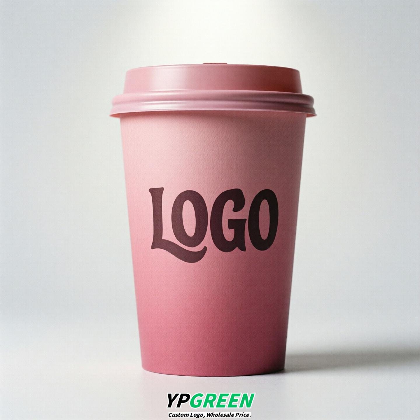Pink Gradient Paper Cups 8oz/10oz/12oz/16oz/20oz/22oz