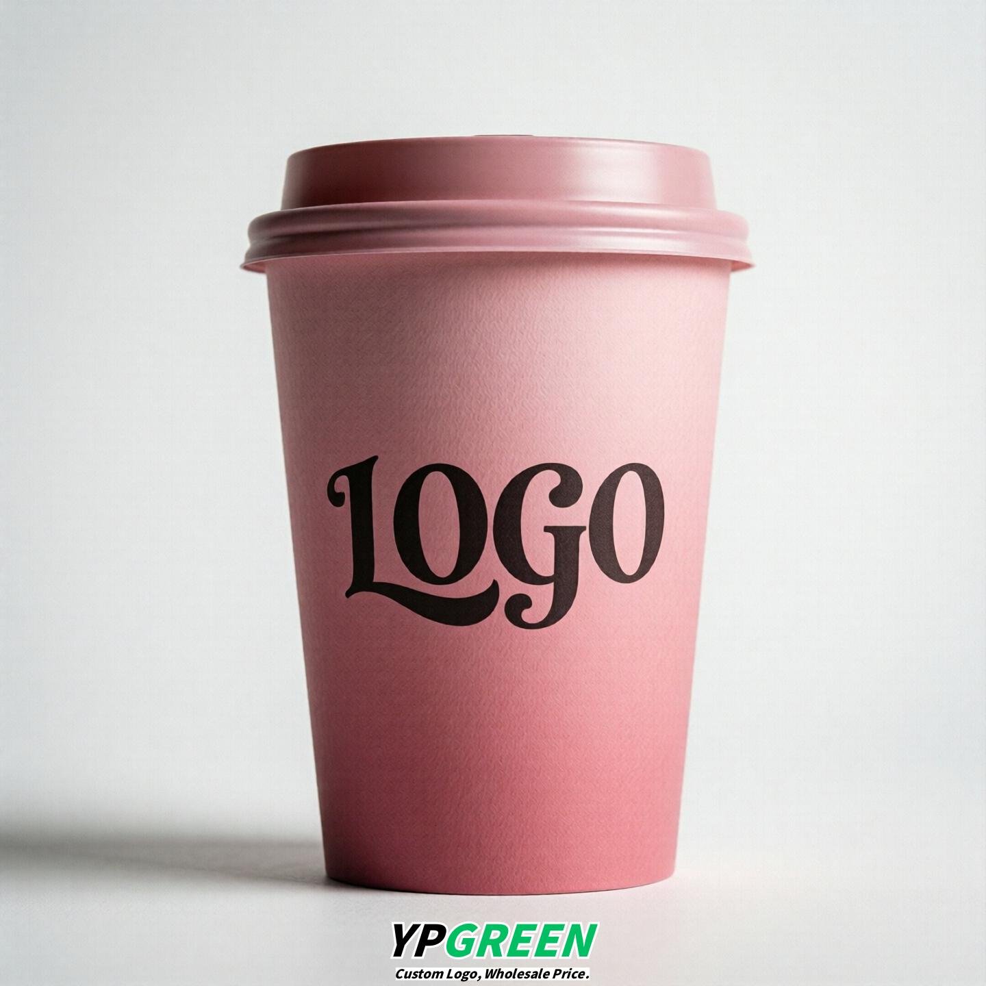 Pink Gradient Paper Cups 8oz/10oz/12oz/16oz/20oz/22oz