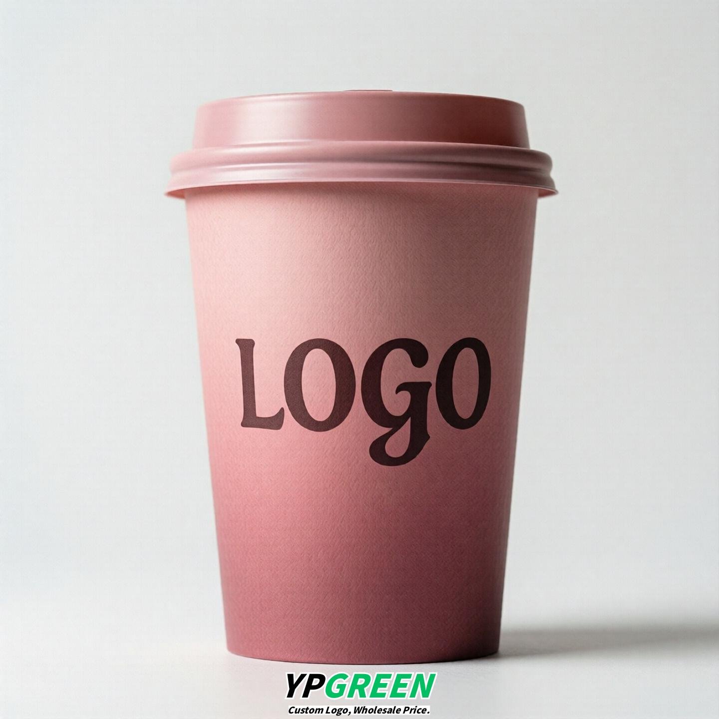 Pink Gradient Paper Cups 8oz/10oz/12oz/16oz/20oz/22oz