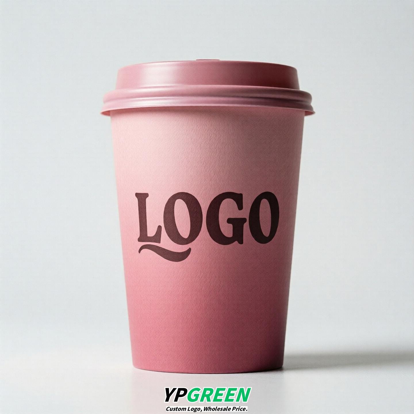 Pink Gradient Paper Cups 8oz/10oz/12oz/16oz/20oz/22oz