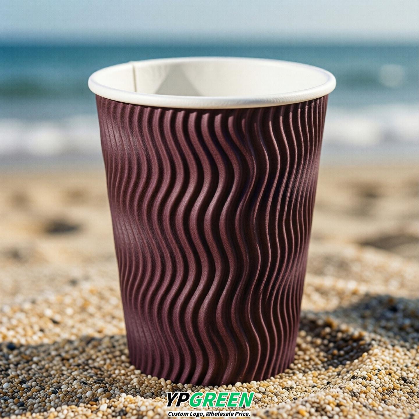 Plum Embossed Paper Cups 10oz/12oz/16oz/20oz/22oz