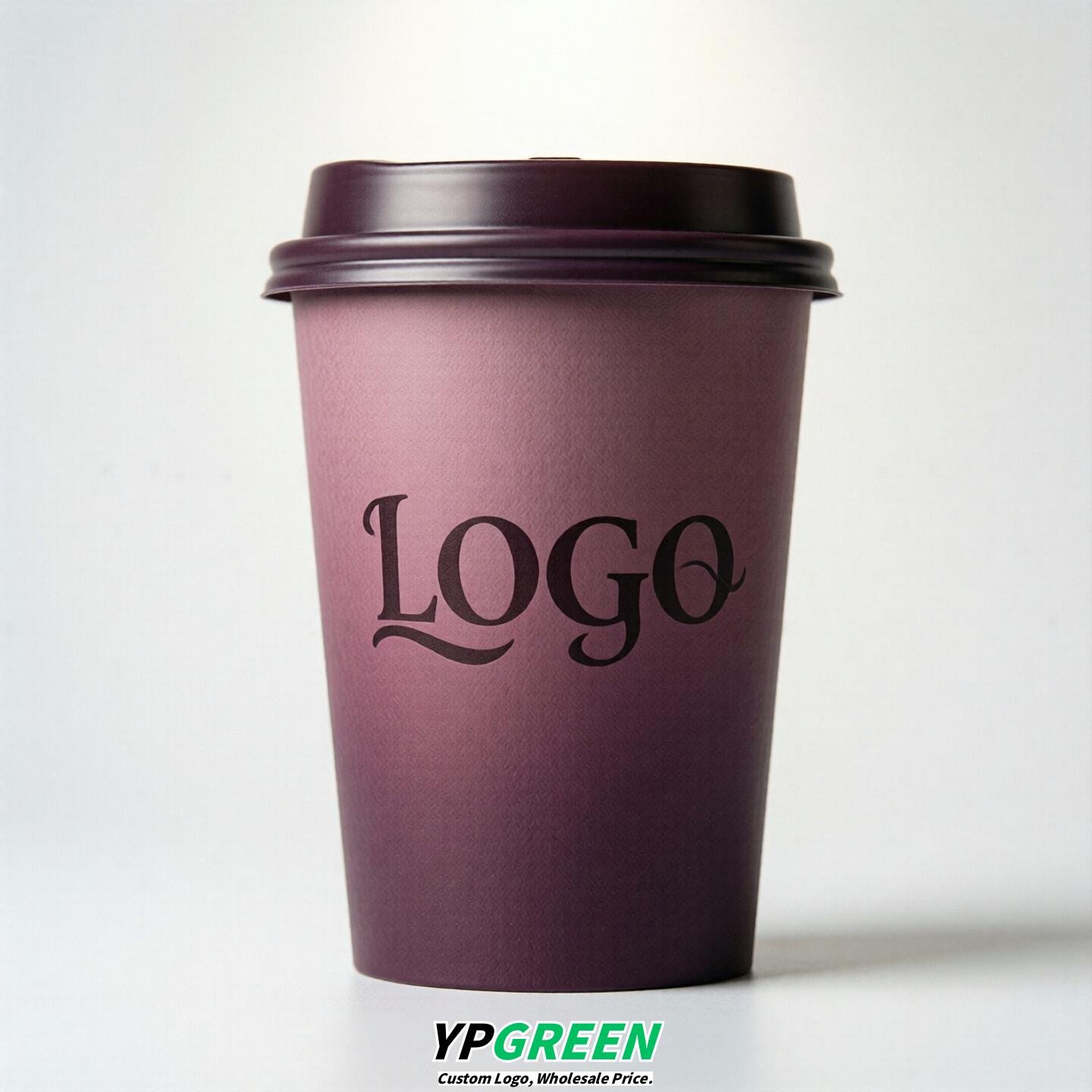 Plum Gradient Paper Cups 8oz/10oz/12oz/16oz/20oz/22oz