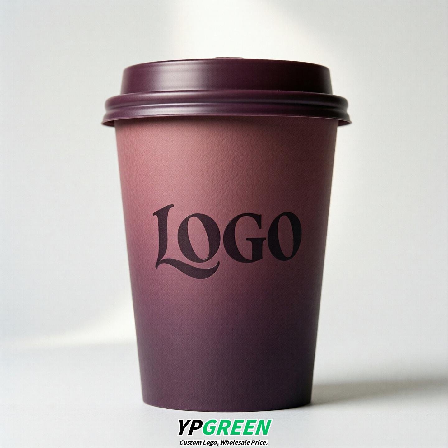 Plum Gradient Paper Cups 8oz/10oz/12oz/16oz/20oz/22oz
