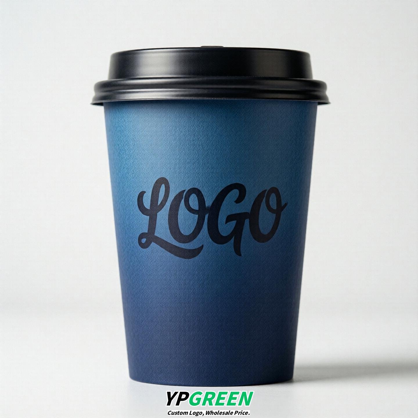 Prussian Blue Gradient Paper Cups 8oz/10oz/12oz/16oz/20oz/22oz