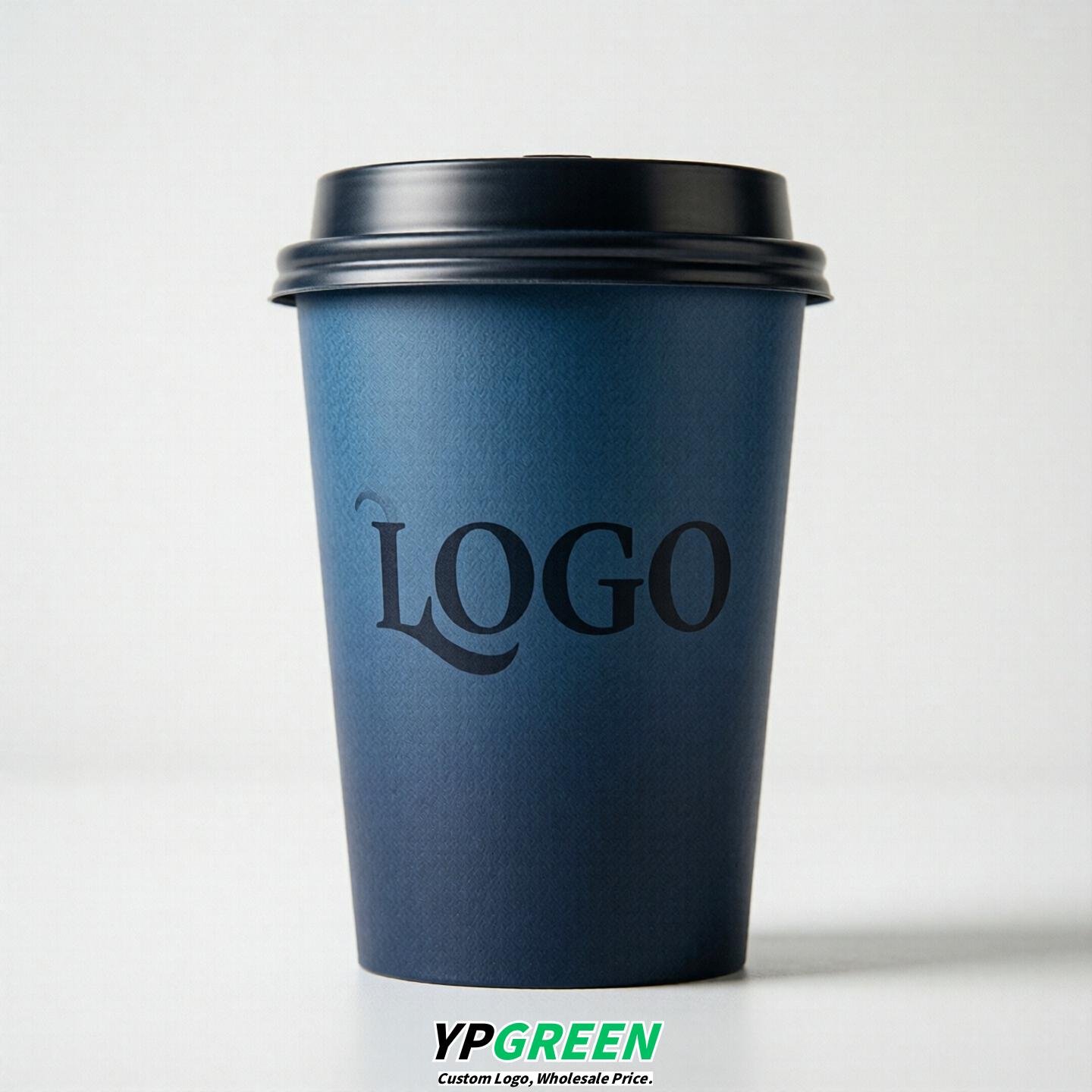 Prussian Blue Gradient Paper Cups 8oz/10oz/12oz/16oz/20oz/22oz