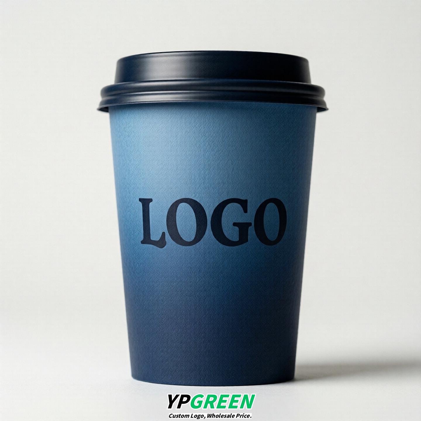 Prussian Blue Gradient Paper Cups 8oz/10oz/12oz/16oz/20oz/22oz