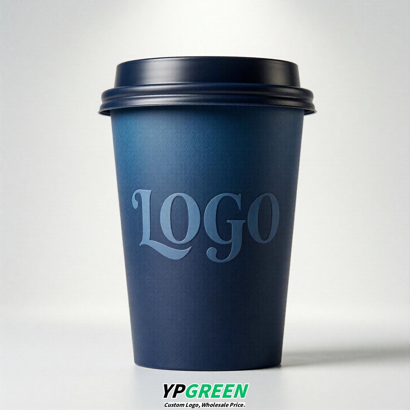 Prussian Blue Gradient Paper Cups 8oz/10oz/12oz/16oz/20oz/22oz