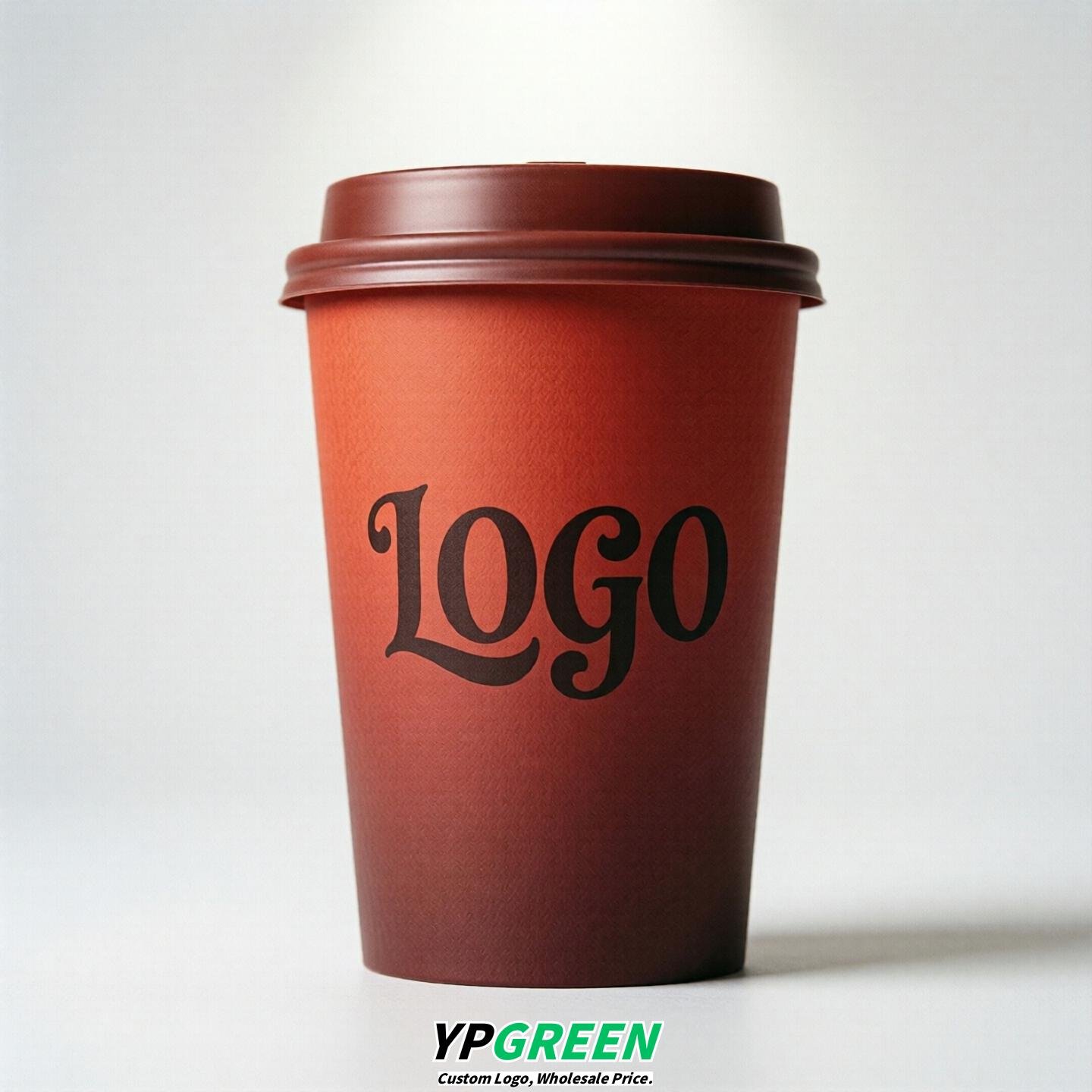 Red Gradient Paper Cups 8oz/10oz/12oz/16oz/20oz/22oz